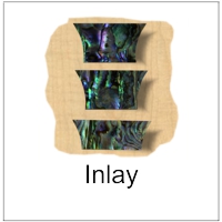 Inlay materials for musical instruments